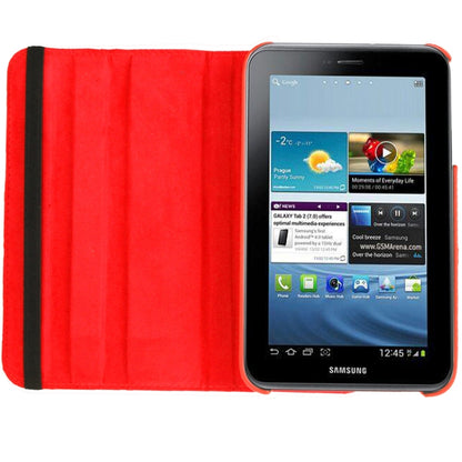 360 Degree Rotation Litchi Texture Leather Case with Holder for Galaxy Tab 3 (8.0) / T3110 / T3100 / T315(Red) - Other Galaxy Tab PC by buy2fix | Online Shopping UK | buy2fix