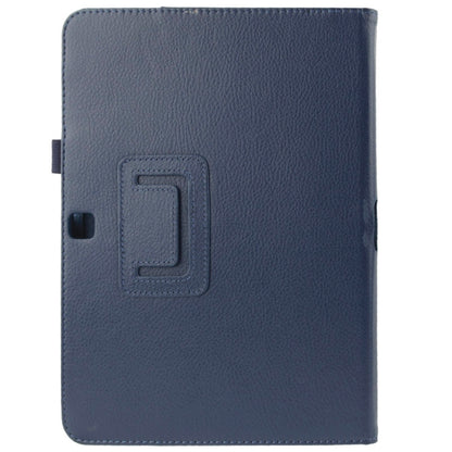Litchi Texture Flip Leather Case with Holder for Galaxy Tab 4 10.1 / T530(Dark Blue) by buy2fix