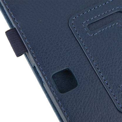 Litchi Texture Flip Leather Case with Holder for Galaxy Tab 4 10.1 / T530(Dark Blue) by buy2fix