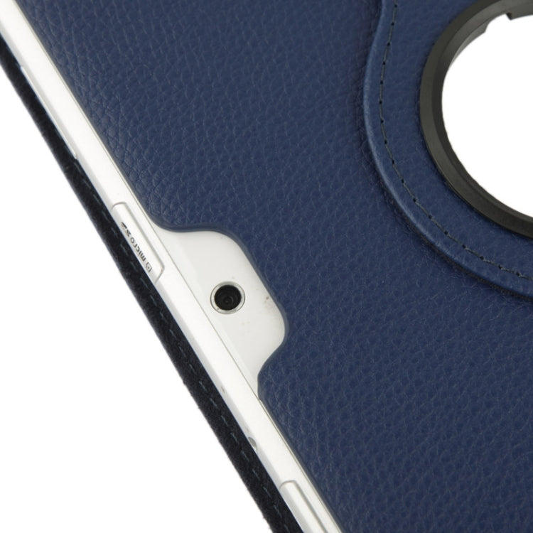 360 Degree Rotatable Litchi Texture Leather Case with Holder for Galaxy Tab 2 (10.1) / P5100(Dark Blue) - Other Galaxy Tab PC by buy2fix | Online Shopping UK | buy2fix