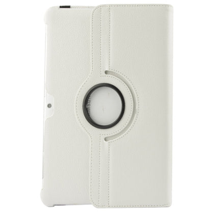 360 Degree Rotatable Litchi Texture Leather Case with Holder for Galaxy Tab 2 (10.1) / P5100(White) - Other Galaxy Tab PC by buy2fix | Online Shopping UK | buy2fix