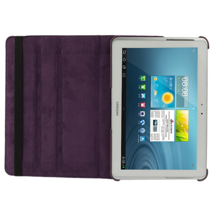 360 Degree Rotatable Litchi Texture Leather Case with Holder for Galaxy Tab 2 (10.1) / P5100(Purple) - Other Galaxy Tab PC by buy2fix | Online Shopping UK | buy2fix