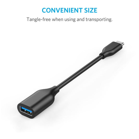 USB-C / Type-C 3.1 Male to USB 3.0 Female OTG Cable, Length: 19cm(Black) - OTG Adapter by buy2fix | Online Shopping UK | buy2fix