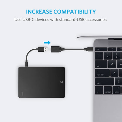 USB-C / Type-C 3.1 Male to USB 3.0 Female OTG Cable, Length: 19cm(Black) - OTG Adapter by buy2fix | Online Shopping UK | buy2fix