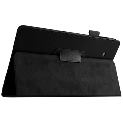Litchi Texture Horizontal Flip Solid Color Leather Case with Holder for Galaxy Tab E 9.6 / T560 / T561(Black) by buy2fix