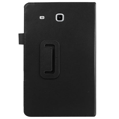 Litchi Texture Horizontal Flip Solid Color Leather Case with Holder for Galaxy Tab E 9.6 / T560 / T561(Black) by buy2fix