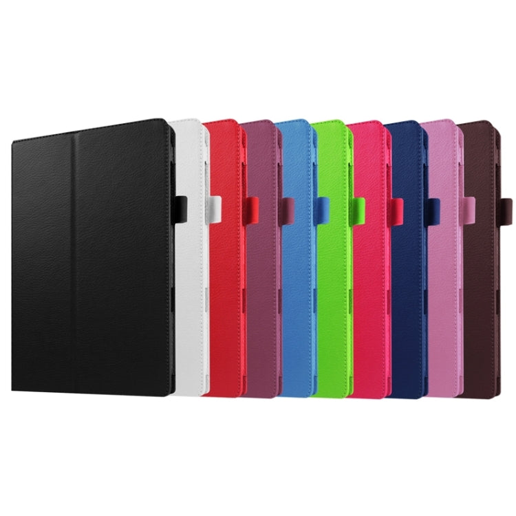 Litchi Texture Horizontal Flip Solid Color Leather Case with Holder for Galaxy Tab E 9.6 / T560 / T561(Black) by buy2fix