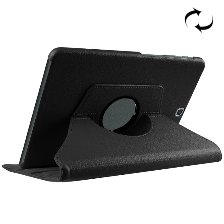 Litchi Texture Horizontal Flip Solid Color Leather Case with 360 Degrees Rotation Holder for Galaxy Tab S2 9.7 / T815(Black) by buy2fix