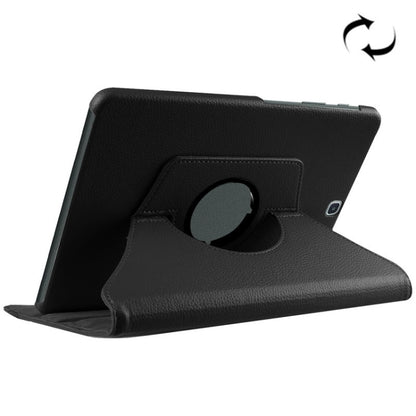 Litchi Texture Horizontal Flip Solid Color Leather Case with 360 Degrees Rotation Holder for Galaxy Tab S2 9.7 / T815(Black) by buy2fix