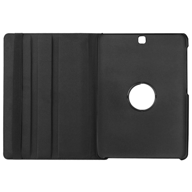 Litchi Texture Horizontal Flip Solid Color Leather Case with 360 Degrees Rotation Holder for Galaxy Tab S2 9.7 / T815(Black) by buy2fix