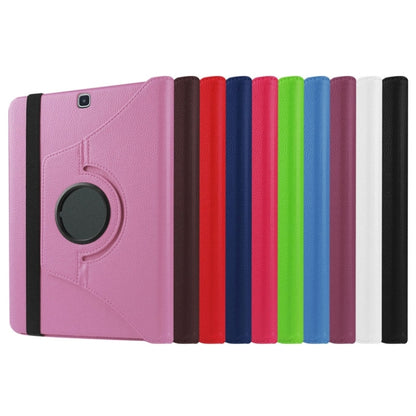 Litchi Texture Horizontal Flip Solid Color Leather Case with 360 Degrees Rotation Holder for Galaxy Tab S2 9.7 / T815(Black) by buy2fix