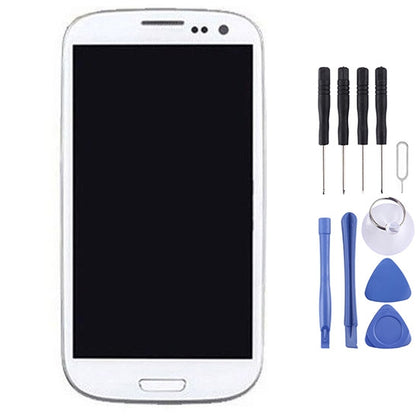 Original Super AMOLED LCD Screen for Samsung Galaxy SIII / i9300 Digitizer Full Assembly with Frame (White) - LCD Screen by buy2fix | Online Shopping UK | buy2fix