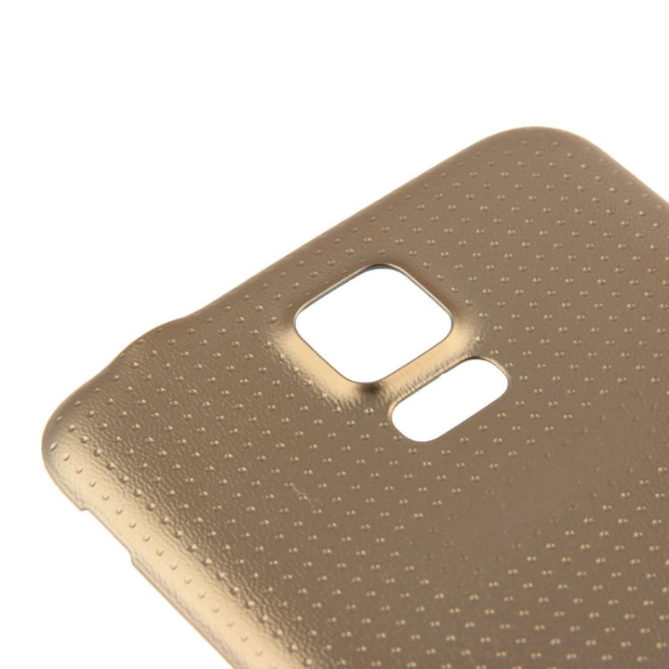 For Galaxy S5 / G900 High Quality Plastic Material  Battery Housing Door Cover with Waterproof Function (Gold) - Back Cover by buy2fix | Online Shopping UK | buy2fix