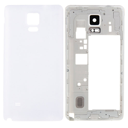 For Galaxy Note 4 / N910F Full Housing Cover (Middle Frame Bezel Back Plate Housing Camera Lens Panel + Battery Back Cover ) (White) - Back Cover by buy2fix | Online Shopping UK | buy2fix