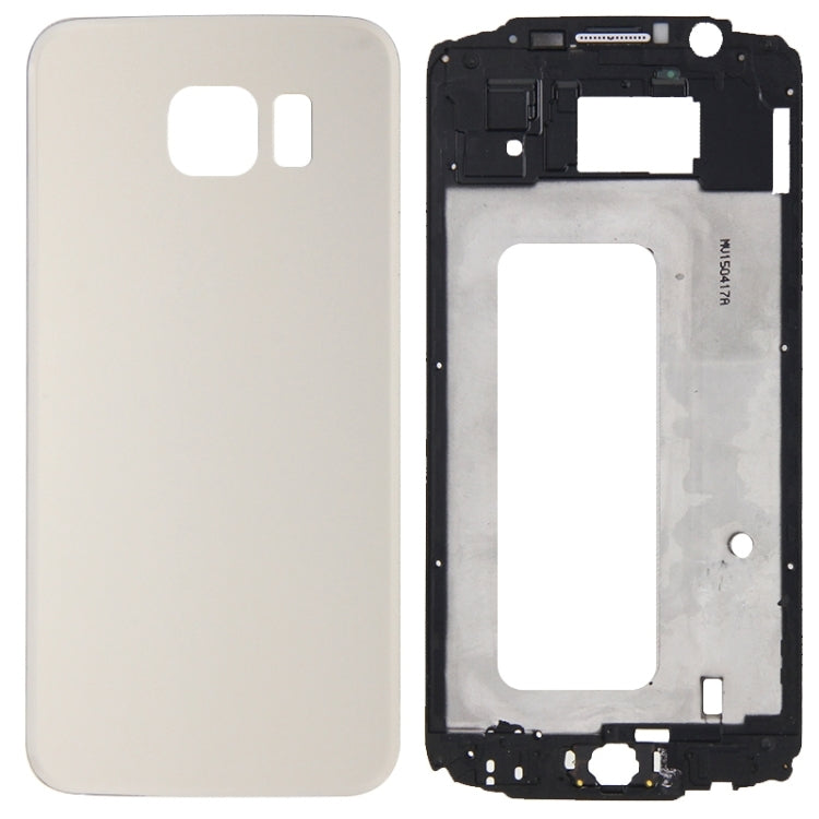 For Galaxy S6 / G920F Full Housing Cover (Front Housing LCD Frame Bezel Plate + Battery Back Cover ) (Gold) - Frame Bezel Plate by buy2fix | Online Shopping UK | buy2fix