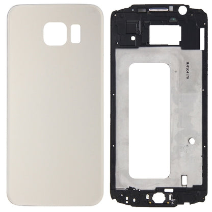 For Galaxy S6 / G920F Full Housing Cover (Front Housing LCD Frame Bezel Plate + Battery Back Cover ) (Gold) - Frame Bezel Plate by buy2fix | Online Shopping UK | buy2fix