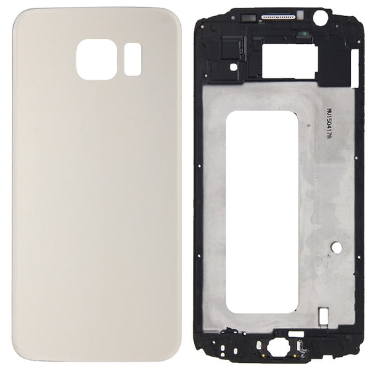 For Galaxy S6 / G920F Full Housing Cover (Front Housing LCD Frame Bezel Plate + Battery Back Cover ) (Gold) - Frame Bezel Plate by buy2fix | Online Shopping UK | buy2fix
