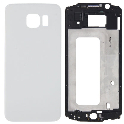 For Galaxy S6 / G920F Full Housing Cover (Front Housing LCD Frame Bezel Plate + Battery Back Cover ) (White) - Frame Bezel Plate by buy2fix | Online Shopping UK | buy2fix