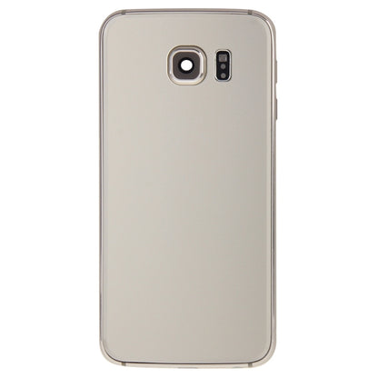 For Galaxy S6 Edge / G925 Full Housing Cover (Back Plate Housing Camera Lens Panel + Battery Back Cover ) (Gold) - Frame Bezel Plate by buy2fix | Online Shopping UK | buy2fix