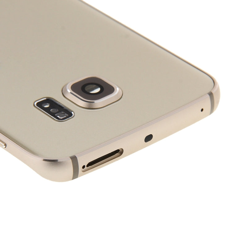 For Galaxy S6 Edge / G925 Full Housing Cover (Front Housing LCD Frame Bezel Plate + Back Plate Housing Camera Lens Panel + Battery Back Cover ) (Gold) - Frame Bezel Plate by buy2fix | Online Shopping UK | buy2fix