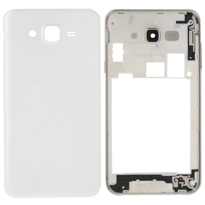 For Galaxy J7 Full Housing Cover (Middle Frame Bezel + Battery Back Cover) (White) - Back Cover by buy2fix | Online Shopping UK | buy2fix
