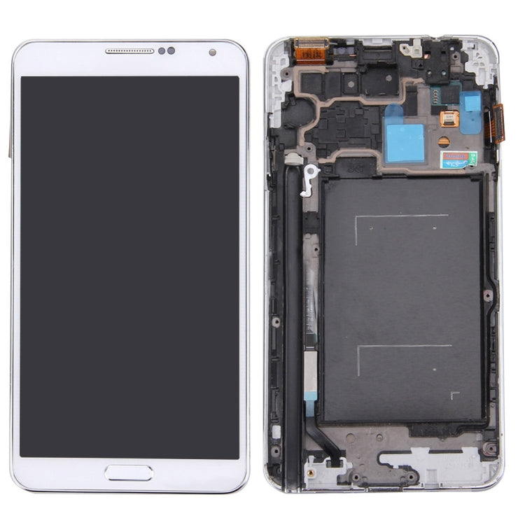 Original LCD Display + Touch Panel with Frame for Galaxy Note III / N900A / N900T(White) - LCD Screen by buy2fix | Online Shopping UK | buy2fix
