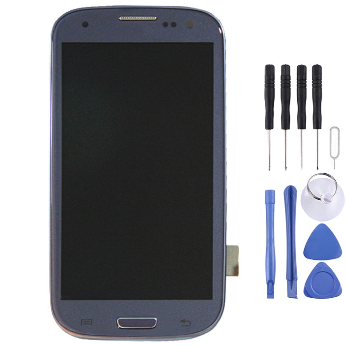 Original LCD Display + Touch Panel with Frame for Galaxy SIII LTE / i9305(Blue) - LCD Screen by buy2fix | Online Shopping UK | buy2fix