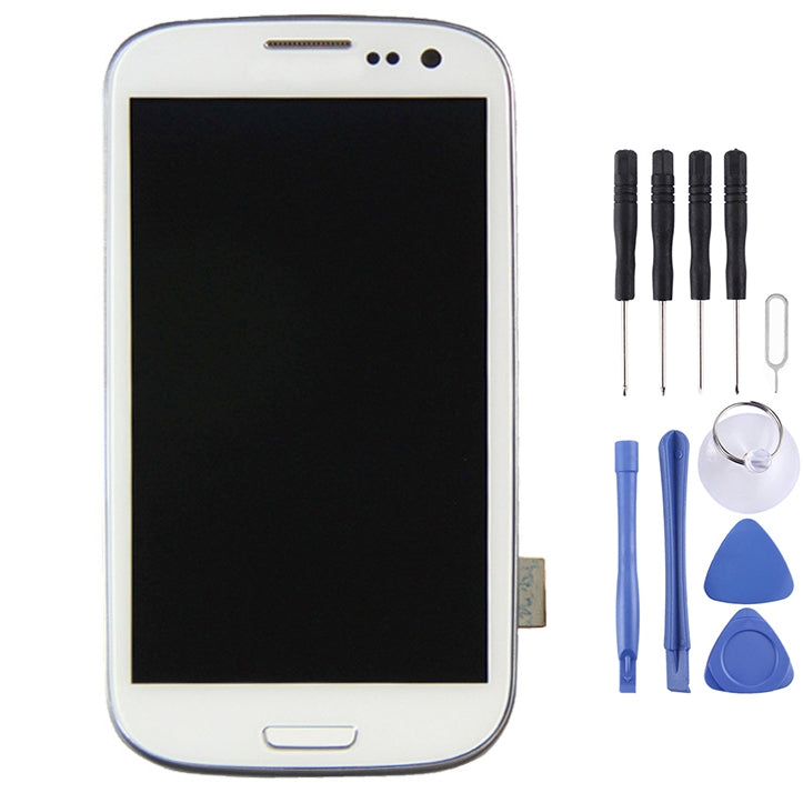 Original LCD Display + Touch Panel with Frame for Galaxy SIII LTE / i9305(White) - LCD Screen by buy2fix | Online Shopping UK | buy2fix