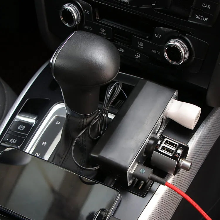 WF-0120 12V / 24V 3 Way Triple Sockets USB Car Cigarette Lighter Socket Splitter Charger(Black) - Cigar Socket by buy2fix | Online Shopping UK | buy2fix
