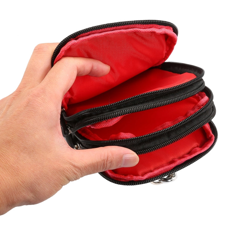 7 inch and Below Universal Polyester Men Vertical Style Case Waist Bag with Belt Hole & Climbing Buckle, For iPhone, Samsung, Sony, Huawei, Meizu, Lenovo, ASUS, Oneplus, Xiaomi, Cubot, Ulefone, Letv, DOOGEE, Vkworld, and other (Black) by buy2fix