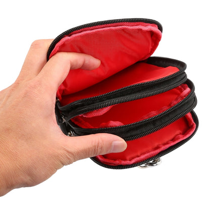 7 inch and Below Universal Polyester Men Vertical Style Case Waist Bag with Belt Hole & Climbing Buckle, For iPhone, Samsung, Sony, Huawei, Meizu, Lenovo, ASUS, Oneplus, Xiaomi, Cubot, Ulefone, Letv, DOOGEE, Vkworld, and other (Black) by buy2fix