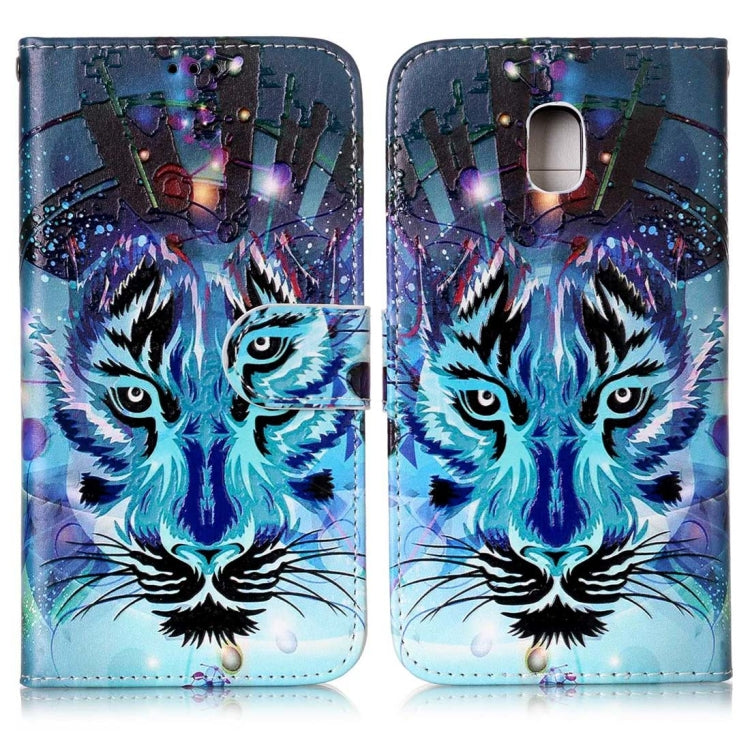 For Galaxy J3 (2017) (EU Version) Gloss Oil Embossed Wolf Pattern Horizontal Flip Leather Case with Holder & Card Slots & Wallet & Photo Frame by buy2fix