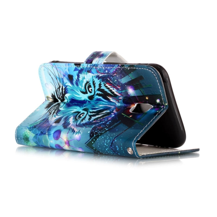 For Galaxy J3 (2017) (EU Version) Gloss Oil Embossed Wolf Pattern Horizontal Flip Leather Case with Holder & Card Slots & Wallet & Photo Frame by buy2fix