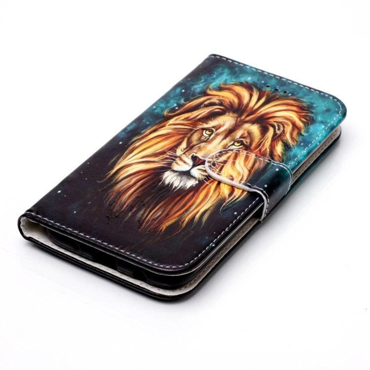 For Galaxy J3 (2017) (EU Version) Gloss Oil Embossed Lion Pattern Horizontal Flip Leather Case with Holder & Card Slots & Wallet & Photo Frame by buy2fix