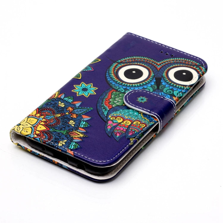 For Galaxy J3 (2017) (EU Version) Gloss Oil Embossed Ethnic Style Owl Pattern Horizontal Flip Leather Case with Holder & Card Slots & Wallet & Photo Frame by buy2fix