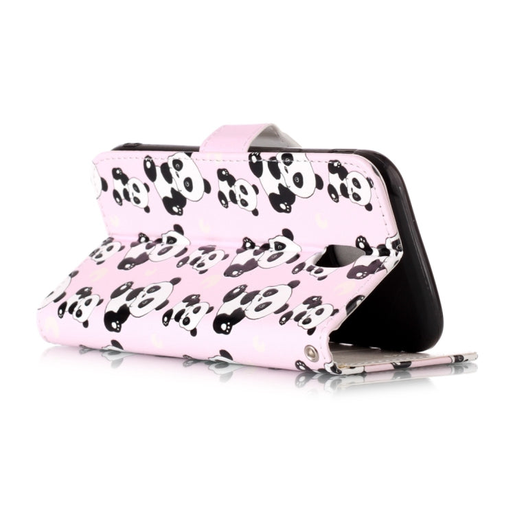 For Galaxy J3 (2017) (EU Version) Gloss Oil Embossed Panda Pattern Horizontal Flip Leather Case with Holder & Card Slots & Wallet & Photo Frame by buy2fix