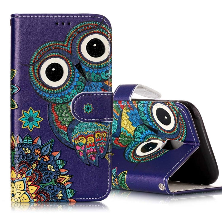 For Galaxy J5 (2017) (EU Version) Gloss Oil Embossed Ethnic Style Owl Pattern Horizontal Flip Leather Case with Holder & Card Slots & Wallet & Photo Frame by buy2fix