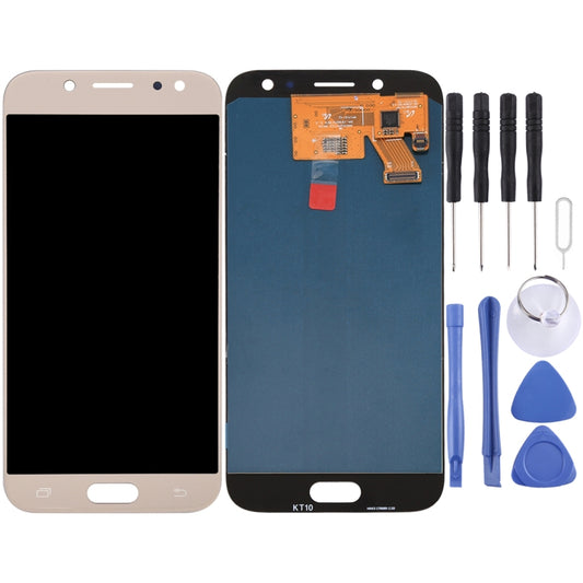 Original Super AMOLED LCD Screen for Galaxy J5 (2017)/J5 Pro 2017, J530F/DS, J530Y/DS with Digitizer Full Assembly (Gold) - LCD Screen by buy2fix | Online Shopping UK | buy2fix