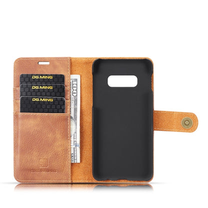 DG.MING Crazy Horse Texture Flip Detachable Magnetic Leather Case for Samsung Galaxy S10 E, with Holder & Card Slots & Wallet(Brown) - Galaxy Phone Cases by DG.MING | Online Shopping UK | buy2fix