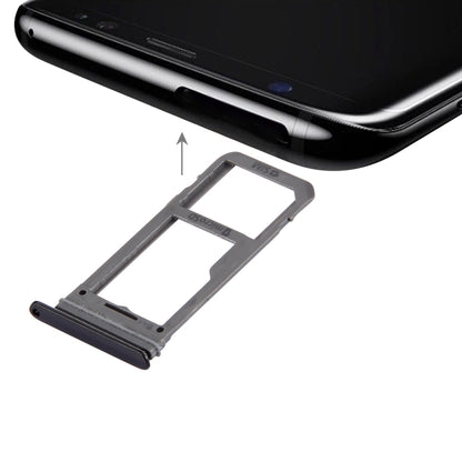 For Galaxy S8 SIM Card Tray + Micro SD Tray (Black) - Card Tray by buy2fix | Online Shopping UK | buy2fix