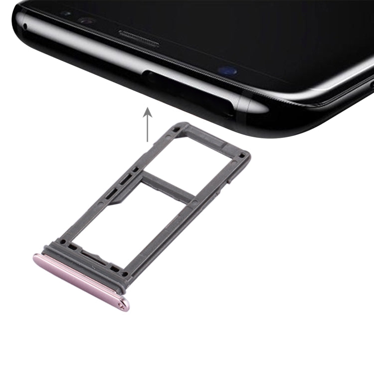 For Galaxy S8 SIM Card Tray + Micro SD Tray (Pink) - Card Tray by buy2fix | Online Shopping UK | buy2fix