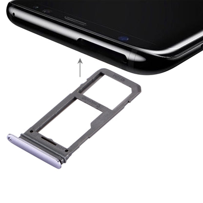 For Galaxy S8 SIM Card Tray + Micro SD Tray (Orchid Gray) - Card Tray by buy2fix | Online Shopping UK | buy2fix