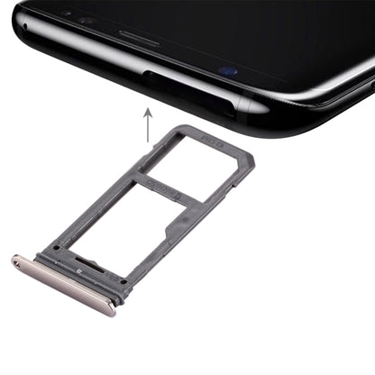 For Galaxy S8 SIM Card Tray + Micro SD Tray (Gold) - Card Tray by buy2fix | Online Shopping UK | buy2fix