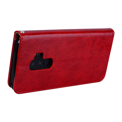 For Galaxy S9 Plus Oil Wax Texture Horizontal Flip Leather Case with Holder & Card Slots & Wallet(Red) by buy2fix