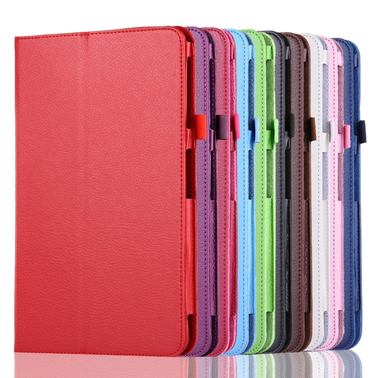 For Galaxy Tab A 10.1 / T580 Litchi Texture Magnetic Horizontal Flip Leather Case with Holder & Sleep / Wake-up Function(Black) by buy2fix