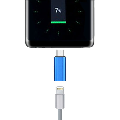 8 Pin Female to USB-C / Type-C Male Metal Shell Adapter(Blue) by buy2fix