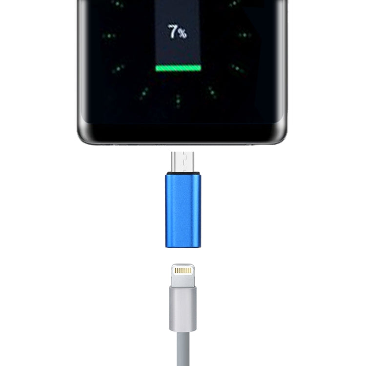 8 Pin Female to USB-C / Type-C Male Metal Shell Adapter(Blue) by buy2fix