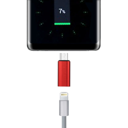 8 Pin Female to USB-C / Type-C Male Metal Shell Adapter(Red) by buy2fix