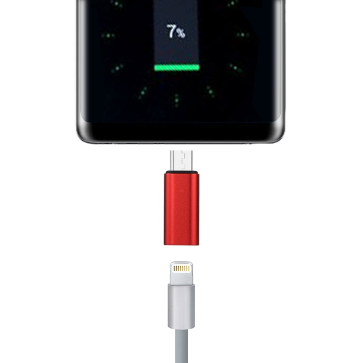 8 Pin Female to USB-C / Type-C Male Metal Shell Adapter(Red) by buy2fix