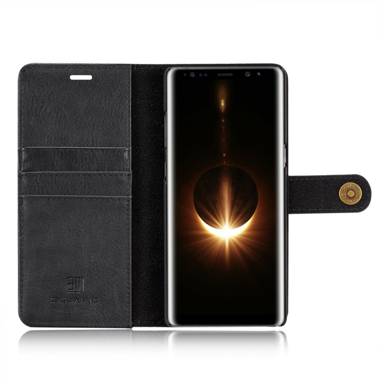 DG.MING for Galaxy Note 8 Crazy Horse Texture Horizontal Flip Detachable Magnetic Protective Case with Holder & Card Slots & Wallet (Black) - Galaxy Phone Cases by DG.MING | Online Shopping UK | buy2fix